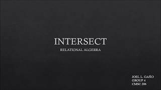 Famous Relational Algebra | Intersection Wealth