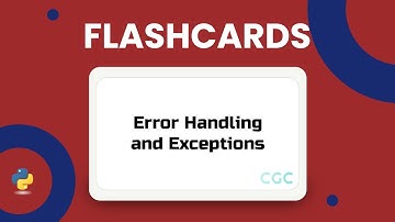 Python Error Handling 🚫 | try/except, raise, Custom Exceptions (Flashcards)