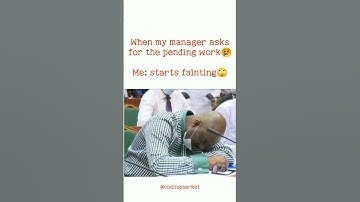 when my manager asks for the pending work🤣🙄😏🙃#manager #coders #programmers #clientes #viral #shorts