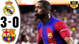 Barcelona vs Real Madrid 3-0 Highlights & All Goals | Club Friendly 2023