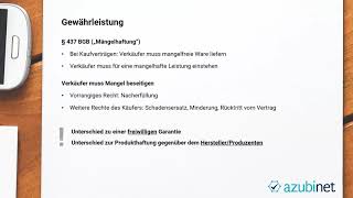 Gewährleistung, Garantie, Produkthaftung - Abschlussprüfung Verkäufer Kaufmann Im Einzelhandel