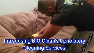 Introducing BIO-Clean's upholstery cleaning services.