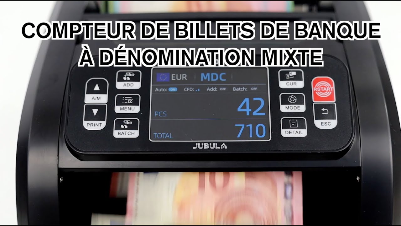 Compteuse De Billets Jubula MV-550 Avec Imprimante - Détection Faux Billets UV/MG/IR, écran Tactile