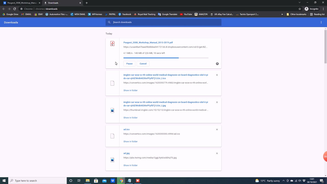 Download PDF from Dropbox