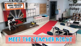 Meet The Teacher Night: Hollywood themed back to school night setup!