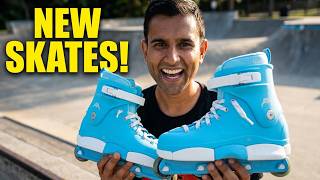 I got brand new agressive inline skates- Learning grinds on Razors SL sky