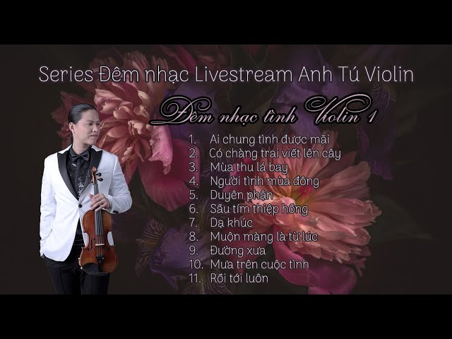 ĐÊM NHẠC TÌNH VIOLIN 1 - Cover: Violinist Anh Tú - Series Đêm nhạc Livestream Anh Tú Violin class=