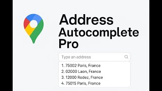 Bubble Plugin Demo – Address Autocomplete Pro (Google Places API)