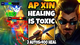 AP XIN MID HEALING is SO TOXIC to face. Heal for THOUSANDS in 1 FIGHT. screenshot 2