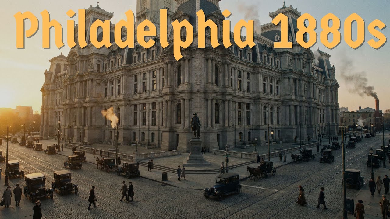 A Tour of Philadelphia 1880s - AI Reconstruction (4K video)