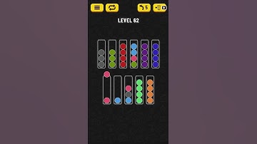 Ball Sort Puzzle - Level 62 Solution (Less than 1 Minute!)