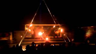 Fire Poi - Tribal Ninjas Fire Show - Solar Eclipse 2/9