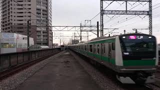 E233系7000番台 埼京線通勤快速 北与野駅通過