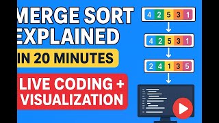 “Merge Sort Explained in 20 Minutes | Live Coding + Visualization”