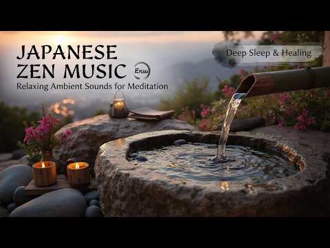 Japanese Zen Music | Shakuhachi Meditation & Bamboo Water Fountain Zen