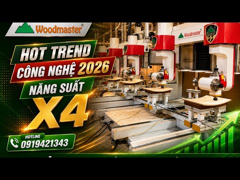 Promaster-T4x4H| Máy Cnc trung tâm 3d 5 trục 4 đầu làm việc đồng thời Woodmaster 