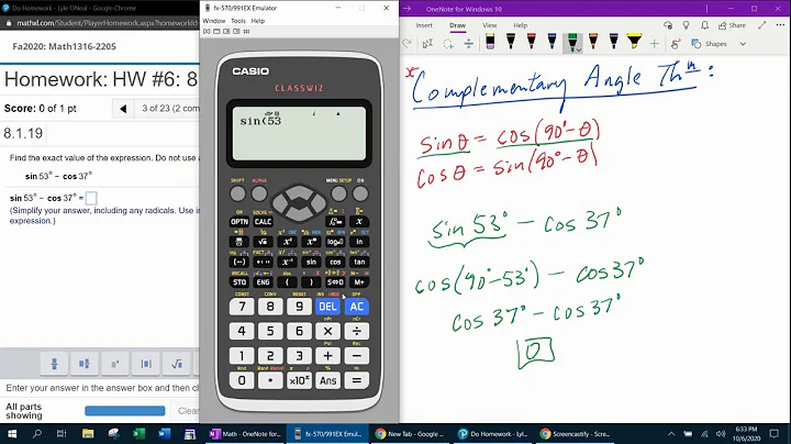 Trigonometry - HW#6 Question #3 & Precalculus - HW#5 Question #3 - MyLab Math
