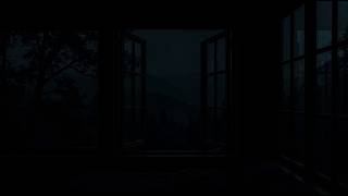 Dark Room Window Aesthetic | 3 Hours of Heavy Rain Sounds