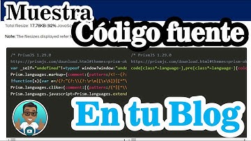 COMO MOSTRAR CODIGO FUENTE EN UNA ENTRADA EN BLOG