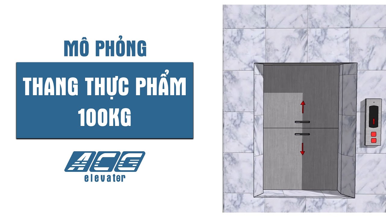 Thang Tải Thực Phẩm 100kg | Bản vẽ 3D - Thông số kích... - youtube