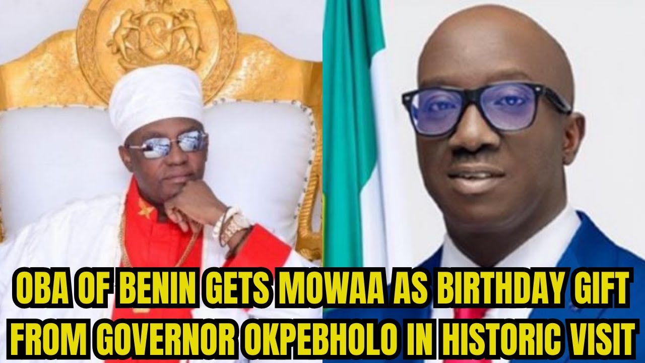 Оба Бенина получает MOWAA в подарок на день рождения от губернатора Окпебхоло во время историческ...