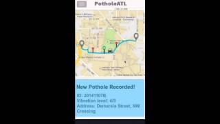 PotholeATL -- Pothole Warning & Detection App by Kaijie Huang(KJ)
