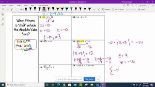 Absolute Value Equations   Part 2