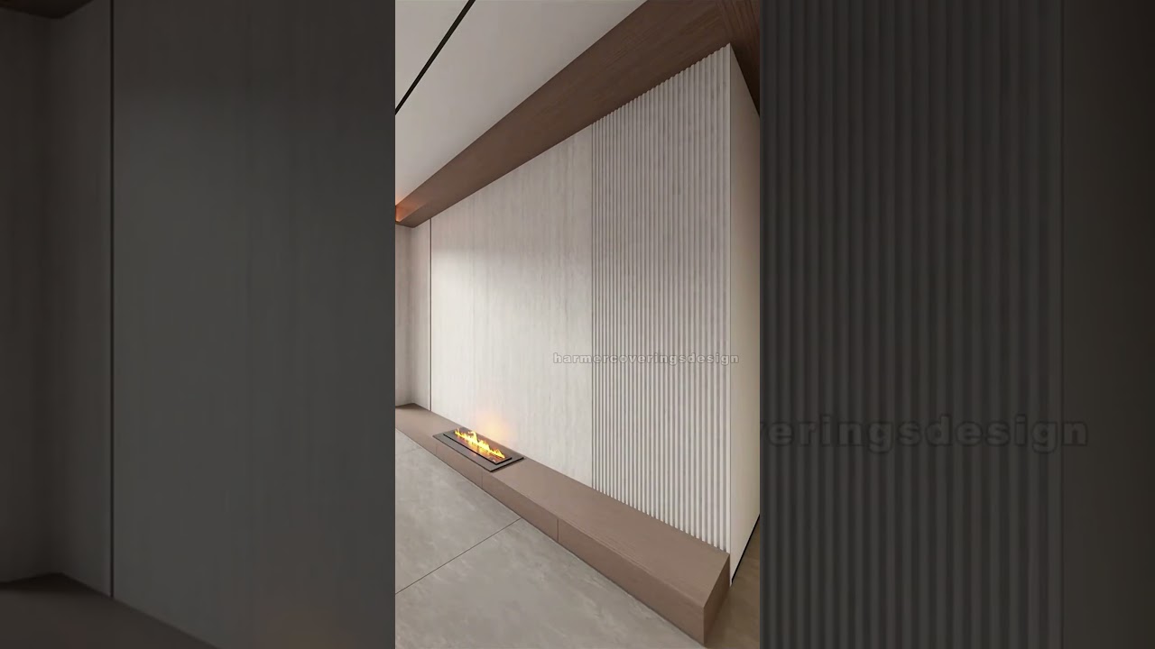 Minimalist TV wall design, simple yet elegant. 