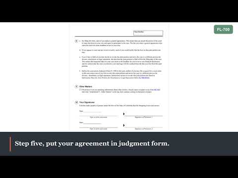 How to Fill Out Form FL-700 in California (2026) | Joint Petition