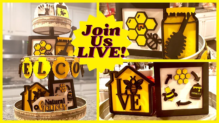 Make It LIVE! Honey Bee Tiered Tray Decor