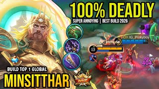 MINSITTHAR BEST BUILD 2026 | BUILD TOP 1 GLOBAL MINSITTHAR GAMEPLAY | MOBILE LEGENDS✓ screenshot 5
