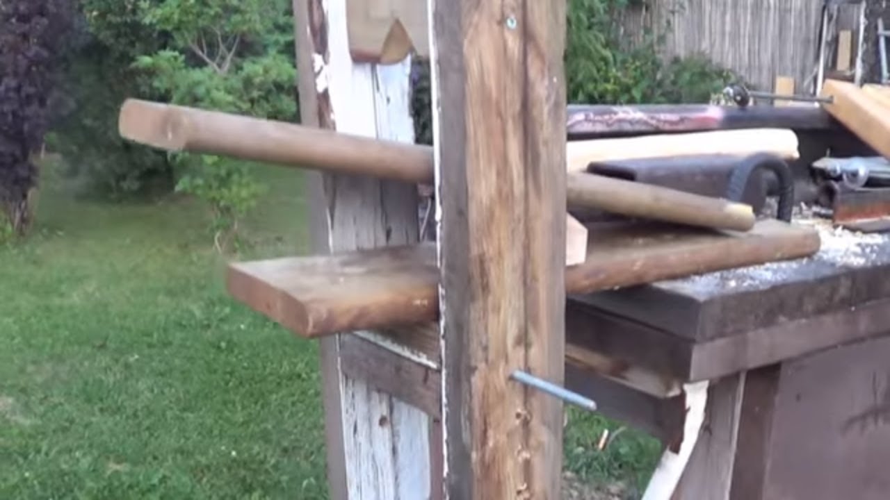 Made a Shave Pony, C-Clamps and Awl - YouTube