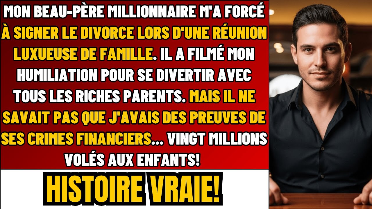 Mon Beau-Père M’a Forcé À Signer Le DIVORCE–Mais À La Réunion Familiale De Luxe,J’Ai Sourit Dernière