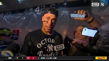 Aaron Judge speaks on clinching 8th postseason appearance