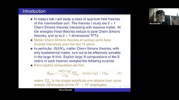 Zoominar 57, Shiraz Minwalla (11/23/22), "Crossing Symmetry in Matter Chern Simons Theories"