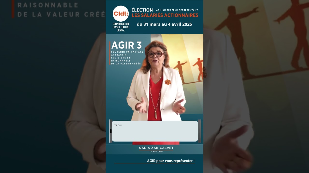 N°2 🗳 Élection #administrateur représentant les Salariés Actionnaires 🗳 #cfdt #actionnaires