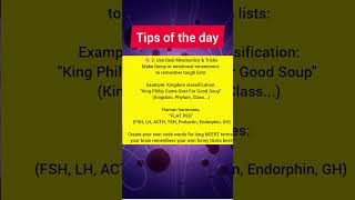 #shorts Use Desi Mnemonics and Tricks| Tip of the day #neet 2026 /#biologylovers💯🧑⚕️✅🔥😮📝❌❌