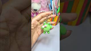 Diy frog 🐸 Keychain #clayart #craftink #shorts