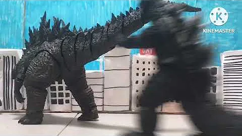 SHOWA GODZILLA VS LEGENDARY GODZILLA STOP MOTION