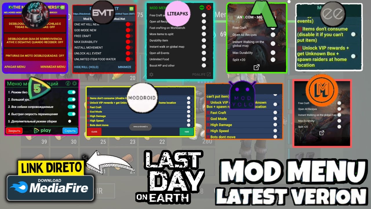 9 NEW! TODOS OS MODS PARA LAST DAY ON EARTH》GAMEPLAY