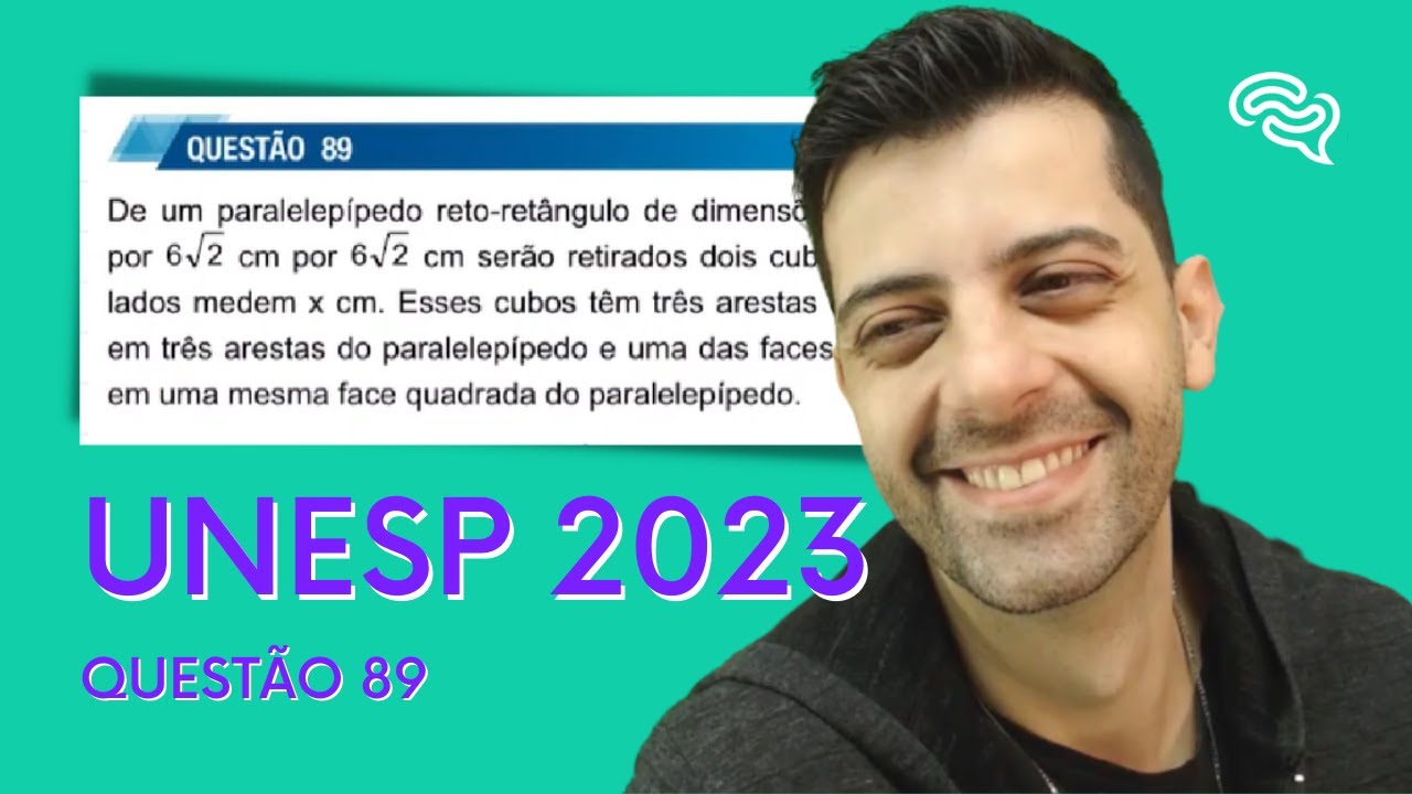 UNESP 2023 - Q89 - De um paralelepípedo reto retângulo de dimensões
