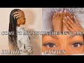 COME TO MY APPOINTMENTS W/ ME!! | trying colored braids for the first time, nails, toes, lashes etc.