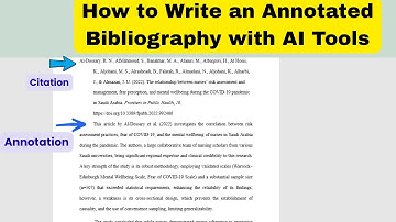 How to Write an Annotated Bibliography Using AI Tools