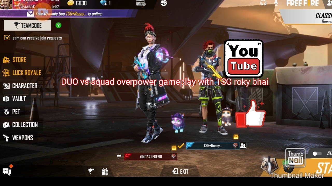 Duo vs squad overpower gameplay with TSG roky bhai