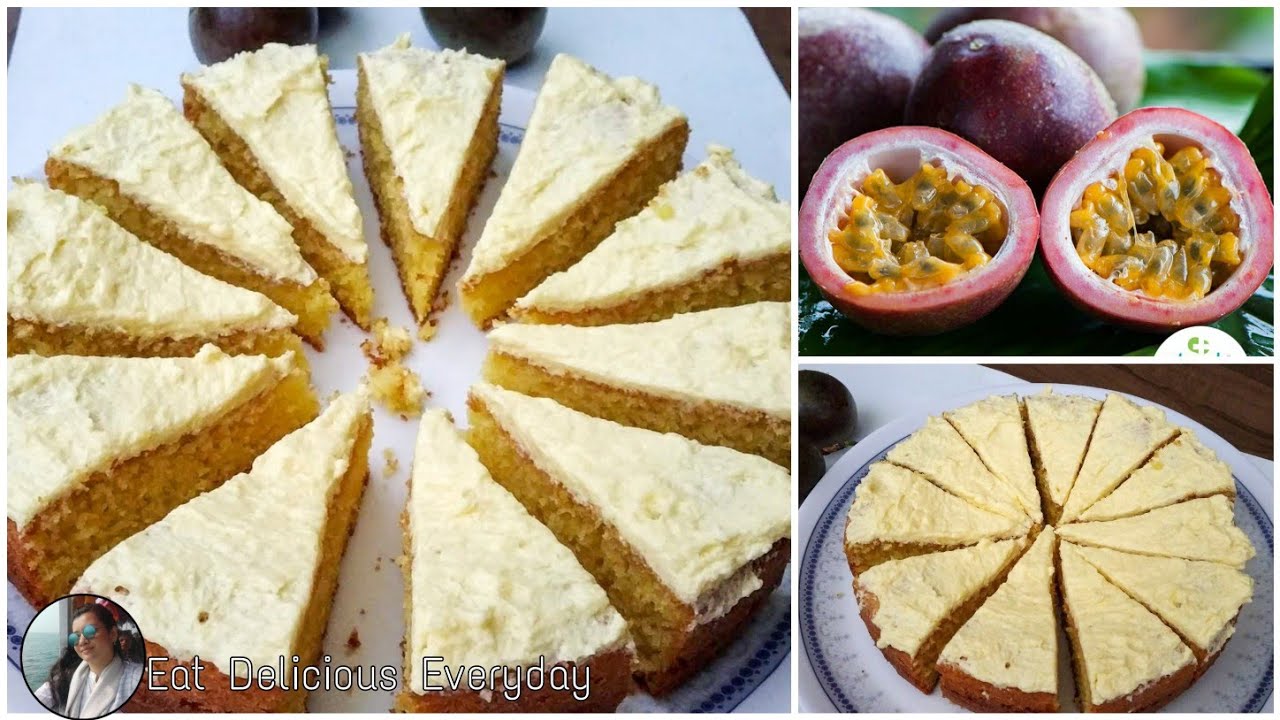 Passion Fruit Tea Cake Recipe, With Passion Fruit Buttercream Without