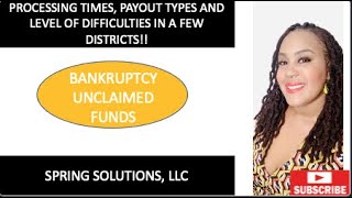 Payout Processing Time Problems Part 1 Bankruptcy Unclaimed Funds Spring Solutions