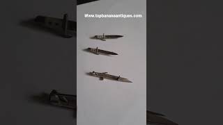 Sweet heart brooches from first world war. fab @ topbananaantiques.