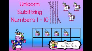 Bledsoe Teacher Tools Unicorn Subitizing - UPDATED