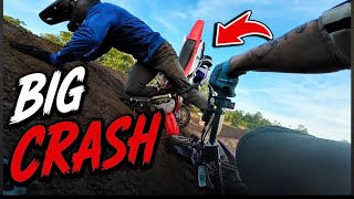 Racing local supercross on a EBIKE (crashes everywhere)