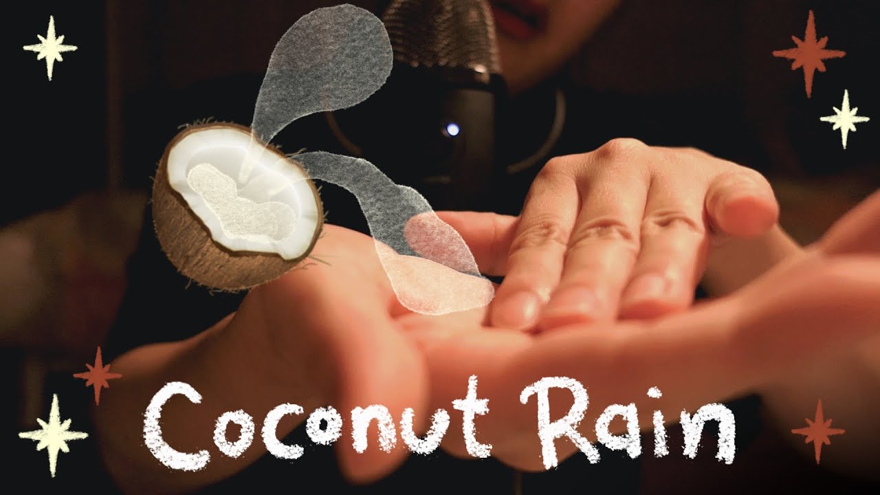 🍯ASMR 재해석해 본 코코넛 레인 | 코코넛워터 슬라이스 입소리 핸드무브먼트 후시녹음 | Coconut Rain Trigger My Own Style | Talking